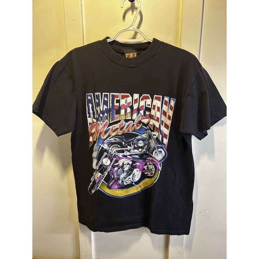 Vintage 1990s TSI Hurricane WV T Shirt American Metal Motorcycle Men’s Medium